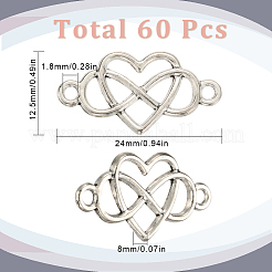 60Pcs Tibetan Style Alloy Connector Charms&nbsp;TIBE-SC0001-86