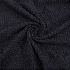 DIY工芸品用の錦織ポリエステル生地  服飾材料  長方形  ブラック  155x0.1cm&nbsp;DIY-WH0021-30C