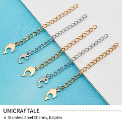 20Pcs 2 Colors 304 Stainless Steel Chain Extender&nbsp;STAS-UN0030-40