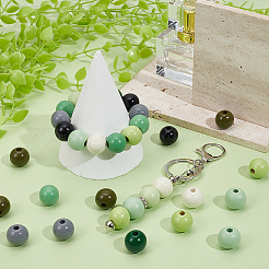240Pcs 10 Styles Schima Wood European Beads&nbsp;WOOD-PA0001-45