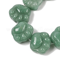 天然石グリーンアベンチュリンビーズ連売り  猫の足  16x14x9.5mm  穴：1mm  約13個/連  7.20''（18.3センチメートル）&nbsp;G-M108-A03-01