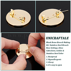 DIY Blank Dome Brooch Making Kit&nbsp;DIY-UN0003-76
