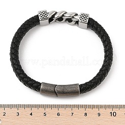 Braided Leather Cord Bracelets for Men&nbsp;BJEW-Z081-18AS