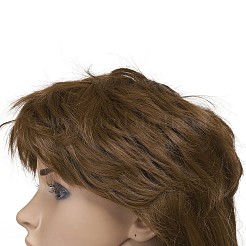 男性のためのボラかつら  ファンシーパーティーアクセサリーコスプレウィッグ  フルヘッドのかつら  耐熱高温繊維  長い＆縮毛  Touqee  明るい茶色  13.7インチ（35cm）&nbsp;OHAR-G007-01