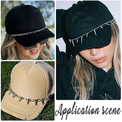 8Pcs 8 Styles Punk Style 304 Stainless Steel Rolo Chains & Alloy Cap Chain&nbsp;HJEW-SC0002-43
