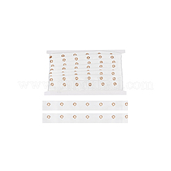 ポリエステルヘリンボーンリボン  アイレットツイルテープ  真鍮パーツ  衣料品用  ホワイト  25mm  穴：4mm&nbsp;DIY-WH0430-825G