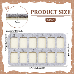 フェルトビーズデザインボード  DIY ビーズジュエリーブレスレットとアンクレット作成トレイ  長方形  グレー  100x177x6mm&nbsp;DIY-WH0419-98H-01