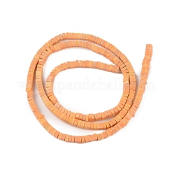 天然寿山石ビーズスタンド  染め  正方形  オレンジ  2.5x2.5x1~1.5mm  穴：0.5mm  約239~289個/連  14.96~15.75''（38~40センチメートル）&nbsp;G-B098-02D
