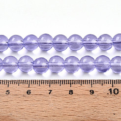 Baking Paint Transparent Glass Beads Strands&nbsp;DGLA-N006-8mm-06