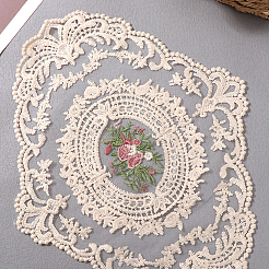 2Pcs Embroidered Vintage Polyester Lace Table Mat&nbsp;AJEW-CN0005-09A-01