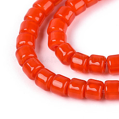 Opaque Solid Color Glass Beads Strands&nbsp;LS-GLAA-N065-4x4mm-C04
