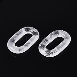 天然石クオーツクリスタルペンダント  オーバルリングチャーム  38.5~40x24~25.5x5.5~7mm  内径：25~25.5x10~10.5mm&nbsp;G-Q601-12A