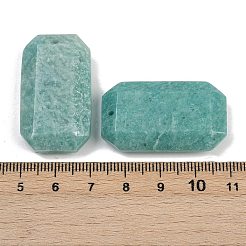天然石アマゾナイトペンダント  ファセット長方形チャーム  34~35.5x19~20.5x7~8mm  穴：1.6mm&nbsp;G-H325-03A
