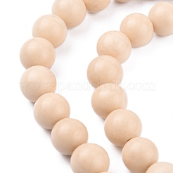 天然石フォッシルビーズ連売り  ラウンド  8mm  穴：1mm  約45~47個/連  15インチ&nbsp;G-E110-8mm-2