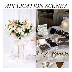 20 Sheets Plastic Gold Foil Flower Bouquets Wrapping Packaging&nbsp;DIY-TAC0025-13A