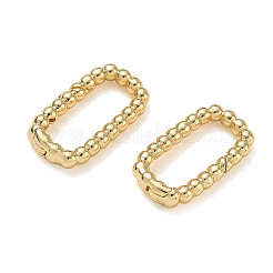 真鍮製スプリングゲート留め具  長方形  18KGP本金メッキ  19x10x2.5mm&nbsp;KK-CBA50B0-34G