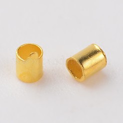 真鍮製つぶし玉カシメ玉  カドミウムフリー＆ニッケルフリー＆鉛フリー  チューブ  ゴールドカラー  直径約1.5mm  穴：1mm&nbsp;X-E001-NFG