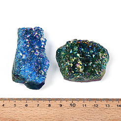 電気メッキスプレー塗装天然アメジストジオード コルヌコピア鉱物標本 13個  生水晶クラスター  癒しのクリスタルホームデコレーションギフト  紙箱付き  35~70x25~44x15~27mm&nbsp;G-N347-14