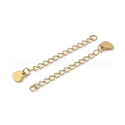 Ion Plating(IP) 304 Stainless Steel Curb Chain Extender&nbsp;X-STAS-A097-02A-G
