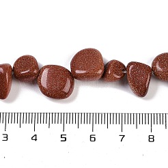 合成ゴールドストーンナゲット連売りをビーズ  7.5~11.5x9~13x4~6.5mm  穴：0.8~1mm  約62~68個/連  14.96~15.55''（38~39.5センチメートル）&nbsp;G-B125-A07-01
