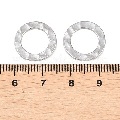 304ステンレススチールリンクリング  テクスチャードフラットリング  ステンレス鋼色  15x1.5mm  内径：10mm&nbsp;STAS-G344-14P