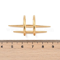 304ステンレスリング  18KGP本金メッキ  42.5mm  内径：17.5mm&nbsp;RJEW-D305-01G