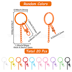20Pcs Spray Painted Eco-Friendly Alloy Swivel Snap Hook Clasps&nbsp;FIND-SC0017-11