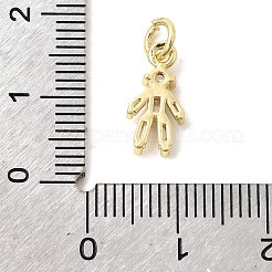 Brass Pave Clear Cubic Zirconia Pendants&nbsp;KK-G554-15G