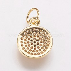 Brass Cubic Zirconia Charms&nbsp;KK-P134-25G