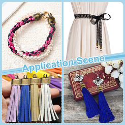 120Pcs 3 Styles CCB Plastic with Alloy Cord Ends&nbsp;FIND-WR0013-11
