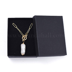 Natural Baroque Pearl Keshi Pearl Pendant Necklaces&nbsp;NJEW-JN02814