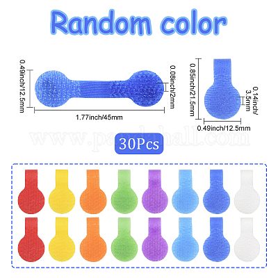 30Pcs Nylon Hook and Loop Cable Labels&nbsp;FIND-SP0004-89D-1