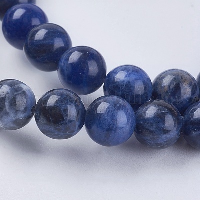 Natural Sodalite Beads Strands&nbsp;X-G-G448-8mm-25-1