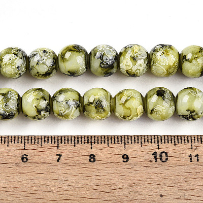 Baking Paint Glass Beads Strands&nbsp;DGLA-N003-10mm-A04-1