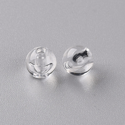 透明なアクリルビーズ  ラウンド  透明  8x7mm  穴：2mm  約1745個/500g&nbsp;MACR-S370-A8mm-205-1