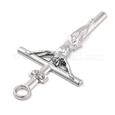Cross Alloy Rhinestone Pendants&nbsp;FIND-U006-15P-01-1
