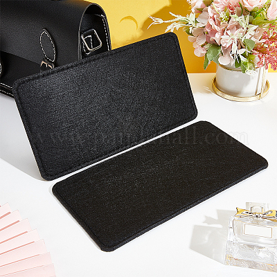 フェルトインサートバッグボトム  クッションパッド  長方形  ブラック  35x18x0.45cm&nbsp;DIY-WH0308-167C-04-1