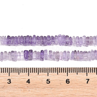 天然石アメジストビーズ連売り  長方形平石ビーズ  4~4.5x4~4.5x1.5~2mm  穴：0.1mm  約244~256個/連  16.14''~16.93''（41~43センチメートル）&nbsp;G-Z152-F05-03-1