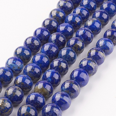 Natural Lapis Lazuli Beads Strands&nbsp;G-G099-8mm-7C-1