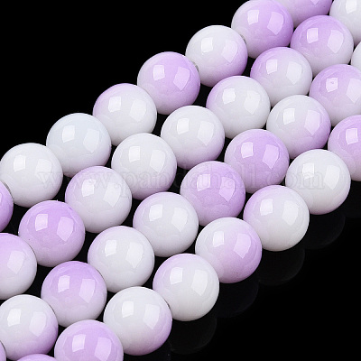 Two Tone Opaque Baking Paint Glass Beads Strands&nbsp;DGLA-Q027-8mm-02-1