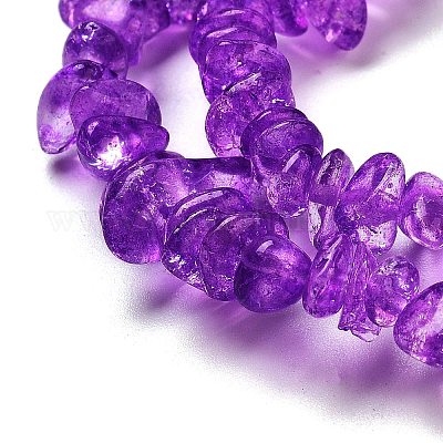 Transparent Crackle Glass Beads Strands&nbsp;GLAA-U004-01K-1