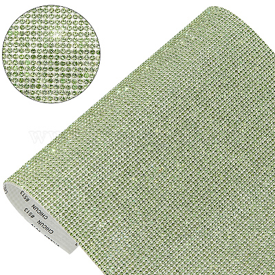 ラインストーンステッカー  長方形  ペリドット  240x200x1.7mm&nbsp;DIY-WH20048-003D-1