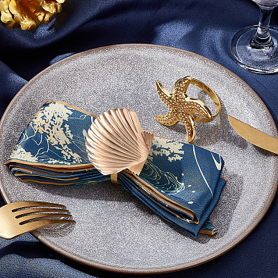 6個2スタイルの合金製ナプキンリング ナプキンホルダー装飾