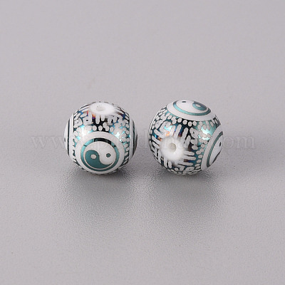 Electroplate Glass Beads&nbsp;EGLA-Q123-012G-1