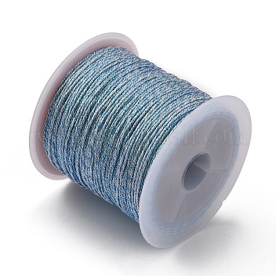 12プライポリエステルコード  ラウンド  ライトブルー  0.8mm  約27.34ヤード（25m）/ロール&nbsp;X1-OCOR-TAC0008-33D-1