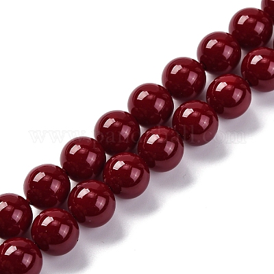 Baking Paint Glass Beads&nbsp;GLAA-Z010-01F-1