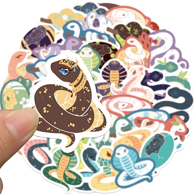 40Pcs Snake PVC Waterproof Sticker Labels&nbsp;STIC-PW0024-03-1