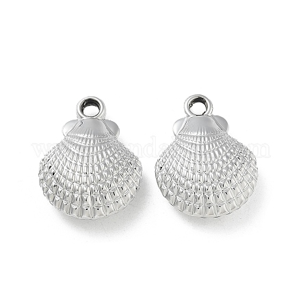 メッキアクリルパーツ  カン付き  シェル形状  銀メッキ  26x19.5x7.5mm  穴：2.7mm&nbsp;PACR-Q008-07S-1