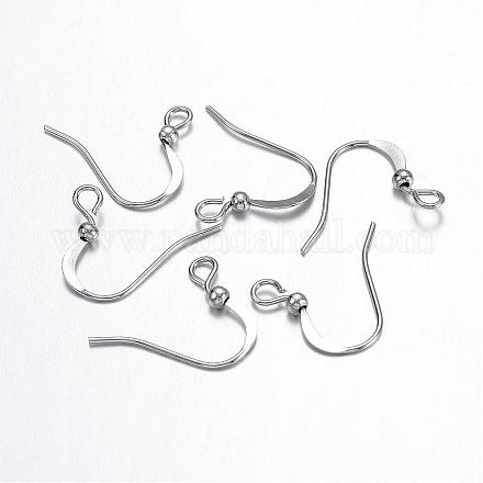 Brass Platinum French Earring Hooks&nbsp;X-KK-Q365-P-NF-1