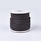 Braided Leather Cords, Round, Coconut Brown, 3mm, about 10yards/roll